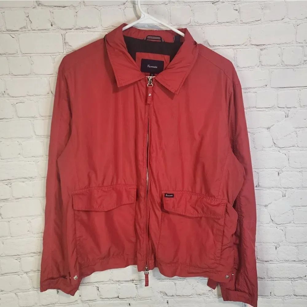 Men's Faconnable full zip rain jacket, size Medium